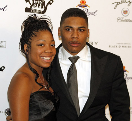 Rapper Nelly poses it up with his daughter, Chanell Haynes, 