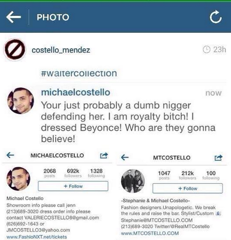 michael costello racist that grape juice Beyonce Fans Call On Star To Cut Ties With Racist Fashion Designer 