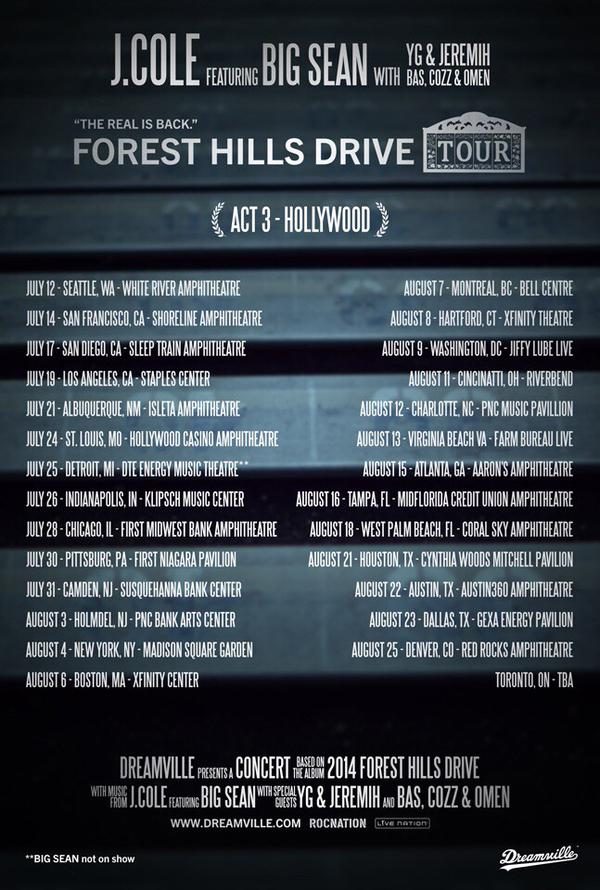 J. Cole Announces 'Forest Hills Drive' US and European Tour / Jhene