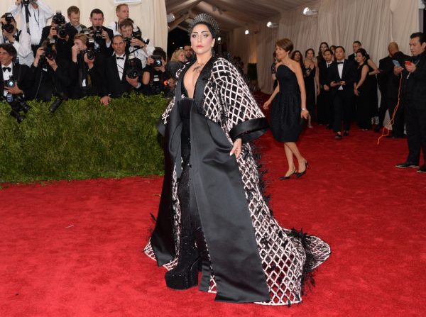 Lady Gaga arrives at The Metropolitan Museum of Art's Costume Institute benefit gala celebrating "China: Through the Looking Glass" on Monday, May 4, 2015, in New York. (Photo by Evan Agostini/Invision/AP) ORG XMIT: NYDMC160