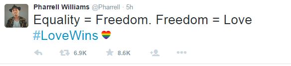pharrell williams gay marriage tweet