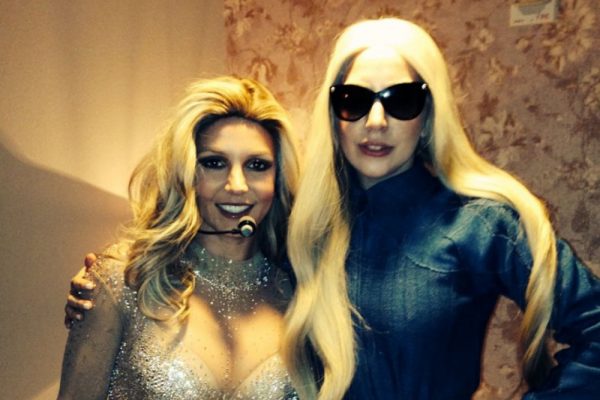 Lady Gaga Little Monsters page - Caption: Me and Brit Brit <3 She looked so gorgeous, the show was so much fun, and her dad gave us THE BEST BBQ. It was a #MonsterParty!  Lady Gaga backstage with Britney Spears  https://littlemonsters.com/