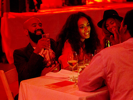Alan Ferguson, Solange Knowles, and Beyonce attend The Wine and Grind for Amen Amen! The 17 Wards of Wonder a multidisciplinary art experience in celebration of prospect. 3 on Oct. 26, 2014 in New Orleans, Louisiana.