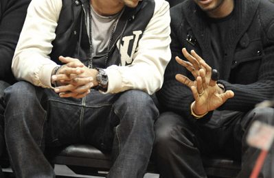 Caption This: Usher & Chris Brown At Cavaliers Game