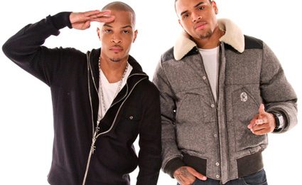 Hot Shots: Chris Brown & T.I On The Set Of 'Get Back Up' Video