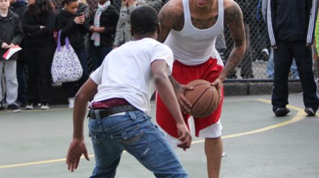 Hot Shots: Chris Brown Plays Ball In NYC & Celebrates The Release Of 'F.A.M.E'