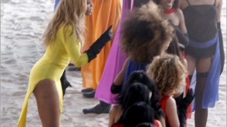 Hot Shots: Beyonce On Set Of New Video (Day 3)