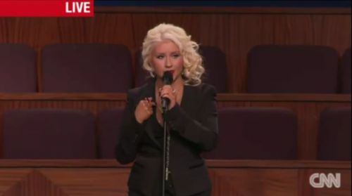 Watch Christina Aguilera Performs At Last At Etta James Funeral 