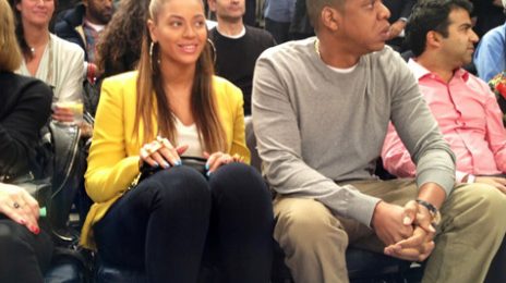 Hot Shot:  Beyonce And Jay Z Coupled Up Courtside