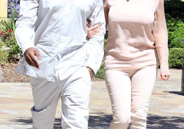 Hot Shots: Kanye West And Kim Kardashian Catch Up In Calabasas