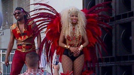 Hot Shot: Nicki Minaj Shoots 'Pound The Alarm' Video In Trinidad