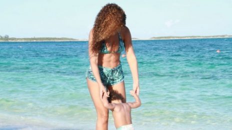 Hot Shot: Beyonce Beams With Blue Ivy In The Bahamas