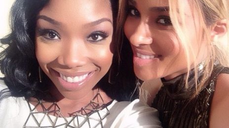 Hot Shot: Brandy & Ciara Pose Together On Set Of 'The Game'
