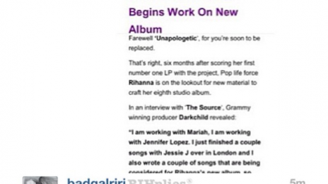 Hot Shots: Rihanna Hits Recording Studio / Weighs In On New Album Reports