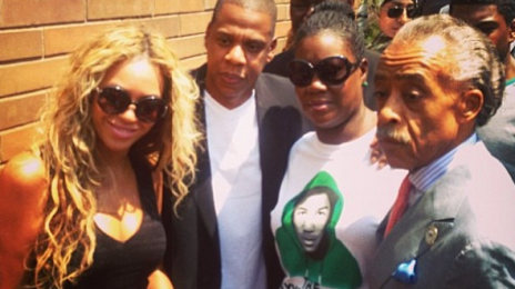 Beyonce Joins The Trayvon Martin Foundation / Meets Victim's Mother Alongside Al Sharpton