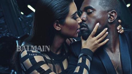 Hot Shots:  Kim Kardashian and Kanye West Strike A Pose As the New Faces of Balmain