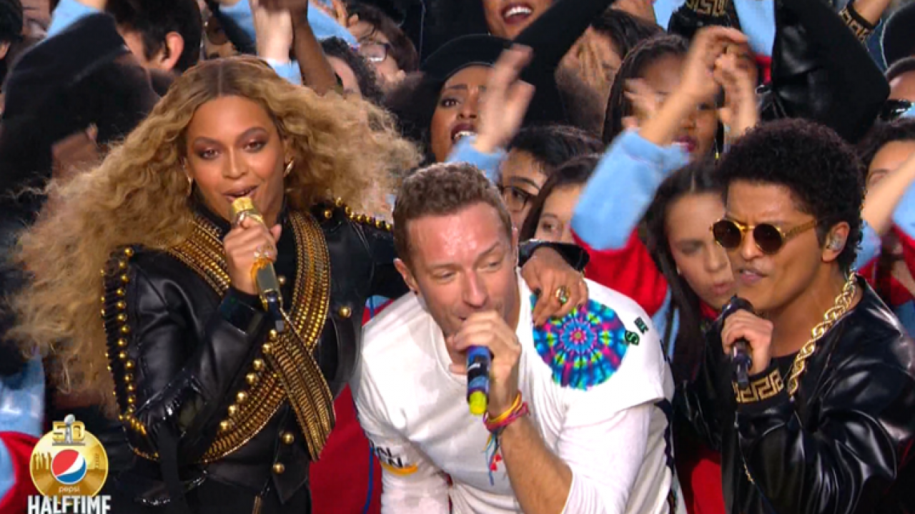 Review: Beyonce upstages Coldplay in Super Bowl halftime show