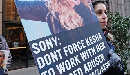 Hot Shots: Kesha Fans Protest Outside Sony Headquarters