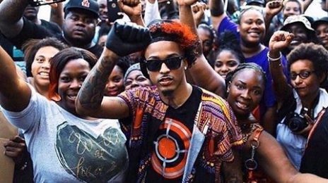 August Alsina Marches In Baton Rogue / Meets Family Of Alton Sterling