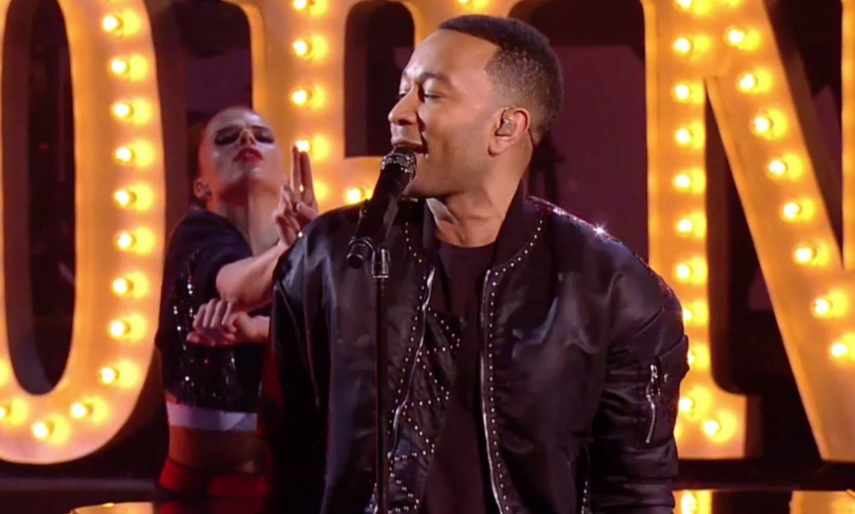 Watch John Legend Lights Up NBA All Star Game Halftime Show [Video