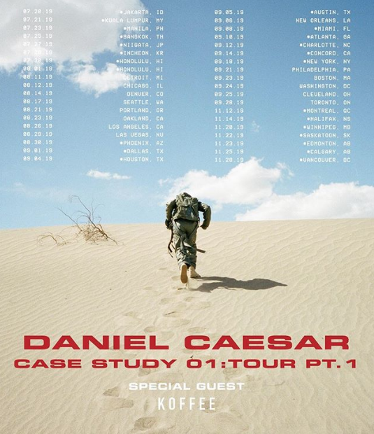 daniel caesar tour schedule