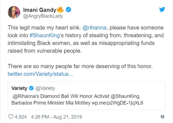 Rihanna's 2019 Diamond Ball to Honor Activist Shaun King and Barbados Prime  Minister