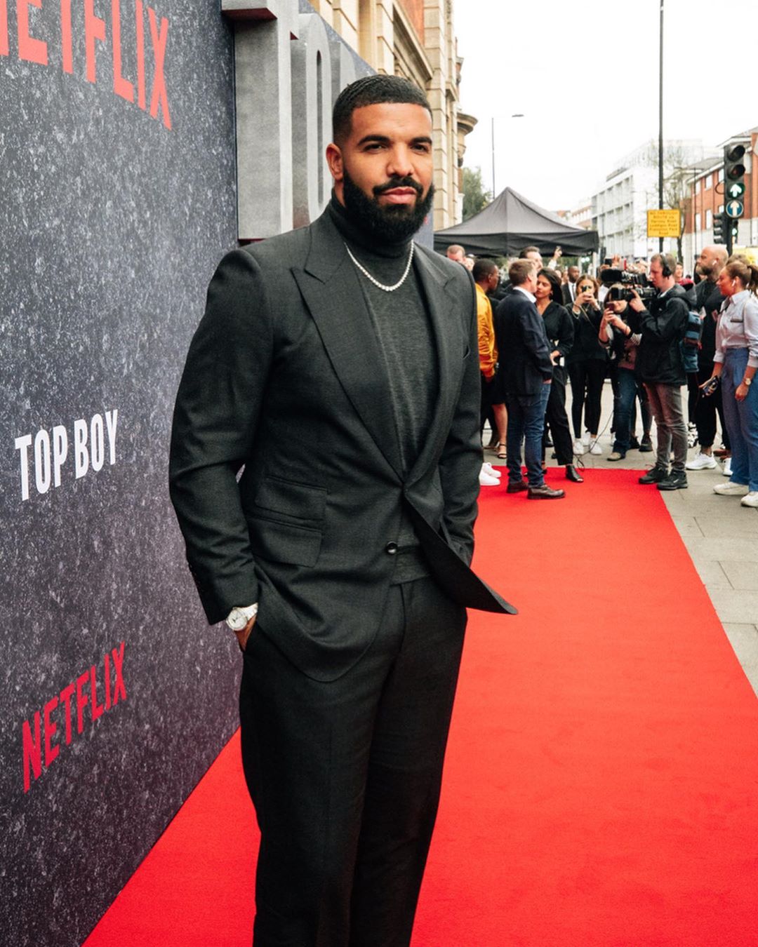 Drake Pops Up At Netflix's 'Top Boy' Premiere In London - That Grape Juice