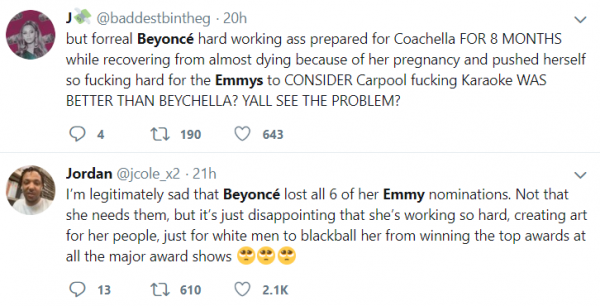 #Beyhive Slam Emmys After Beyonce's #Homecoming Shut Out - That Grape Juice