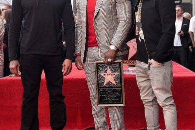 50 Cent Receives Star On Hollywood Walk Of Fame / Reunites With Dr Dre & Eminem