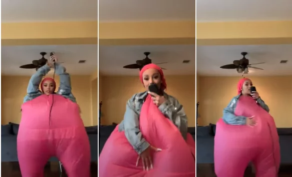 Watch Doja Cat Dons Pink Sumo Suit To Perform Say So On Ig Live That Grape Juice