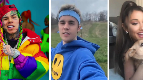 6ix9ine Insinuates Payola at Play in Chart Battle With Justin Bieber & Ariana Grande's 'Stuck With U'?