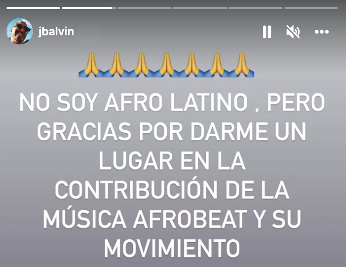 J Balvin Reacts to Being Labeled 'Afro-Latino Artist of the Year