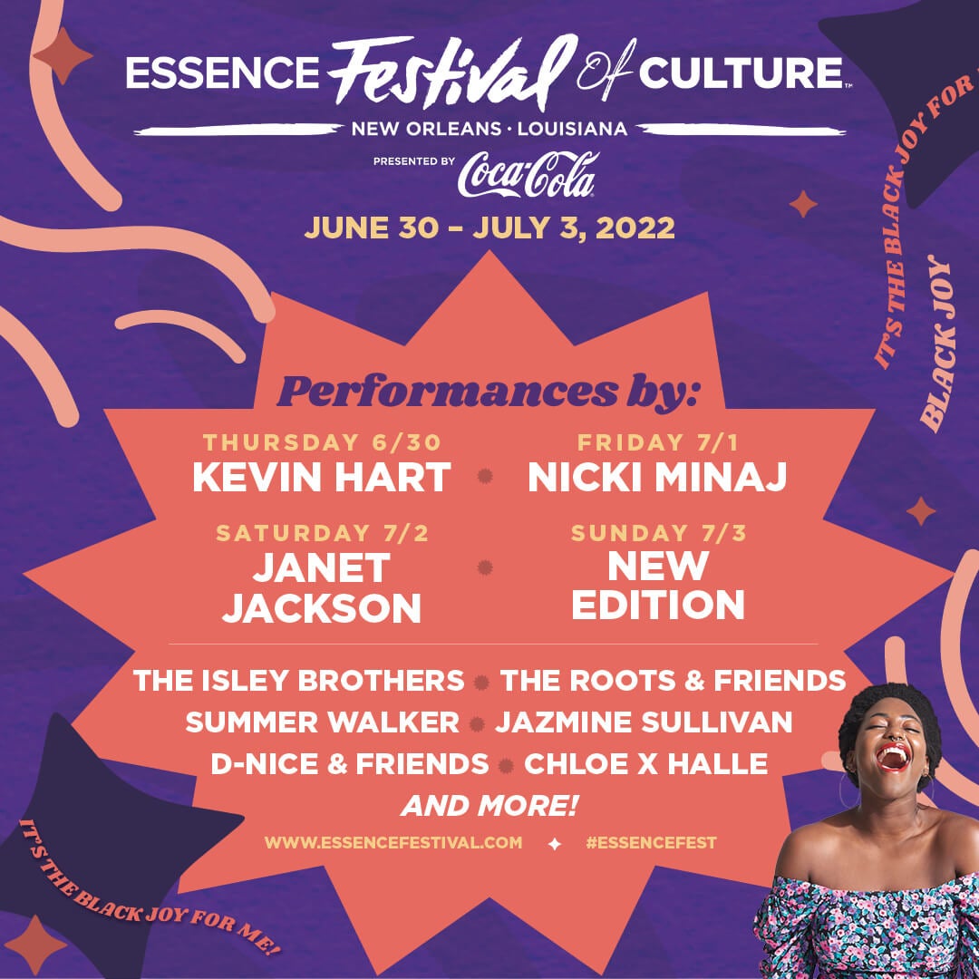 Essence Festival 2022 Jackson, Nicki Minaj, Kevin Hart, & New