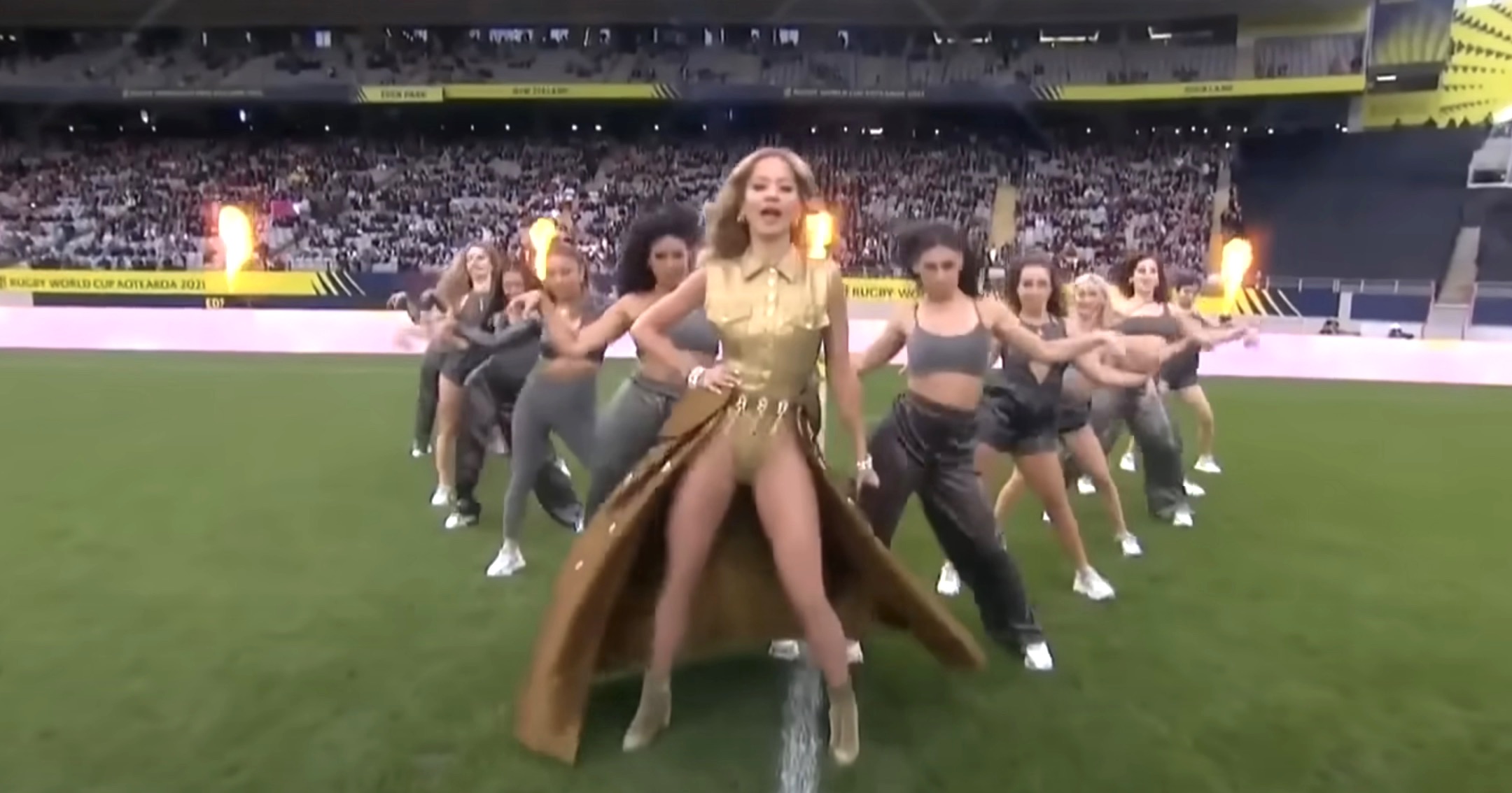 Watch Rita Ora Rocks Rugby World Cup Opening with Hits Medley