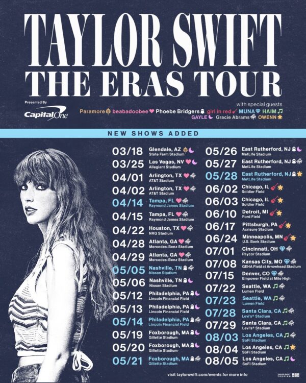 Taylor Swift Adds New Stadium Dates to 'The Eras Tour' That Grape Juice