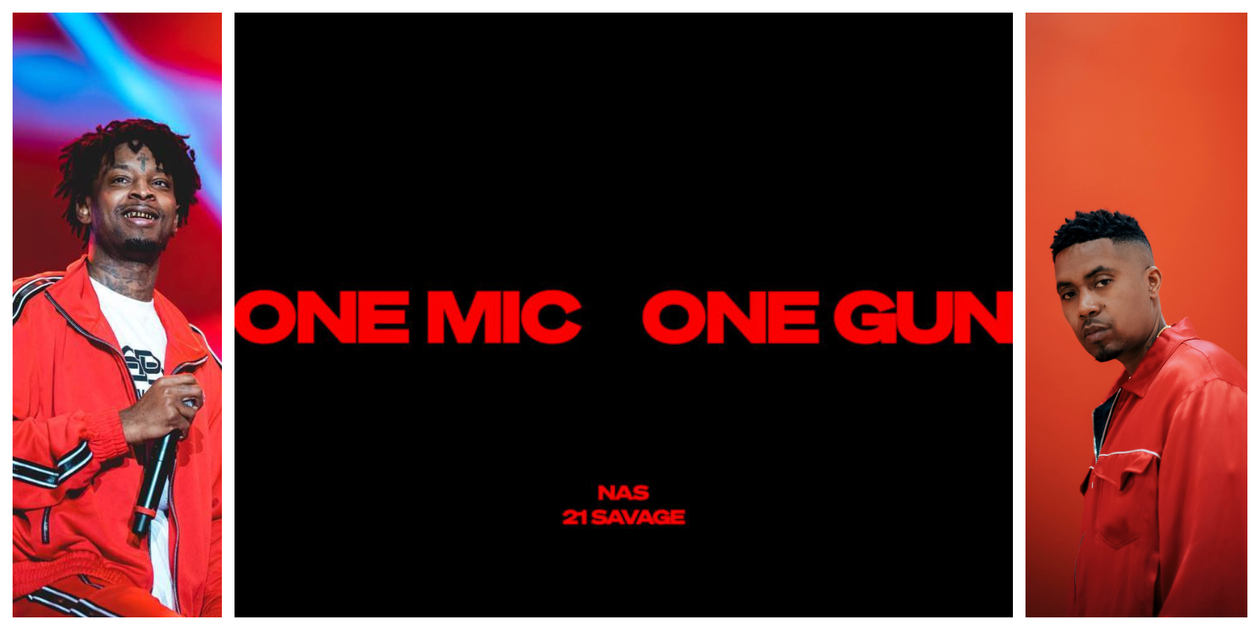 21 Savage Connects With Nas For 'One Mic, One Gun
