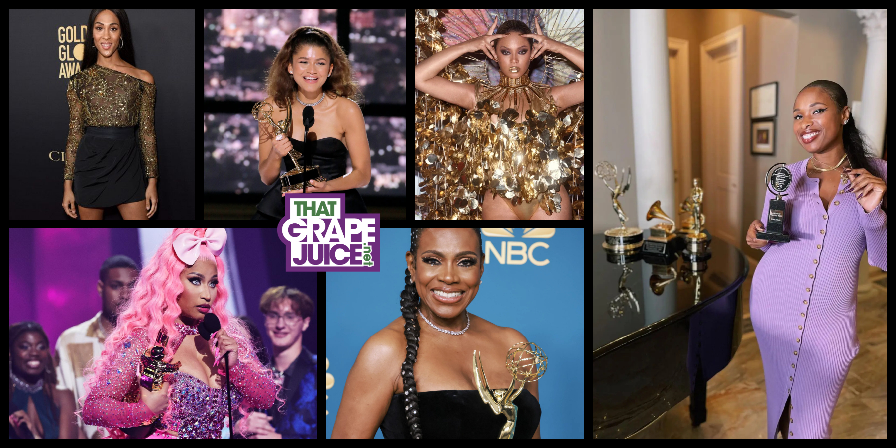 2022 in Review: Black Women Made Award Show History All Year Long [Nicki Minaj, Zendaya, Jennifer Hudson, Beyonce, & More]