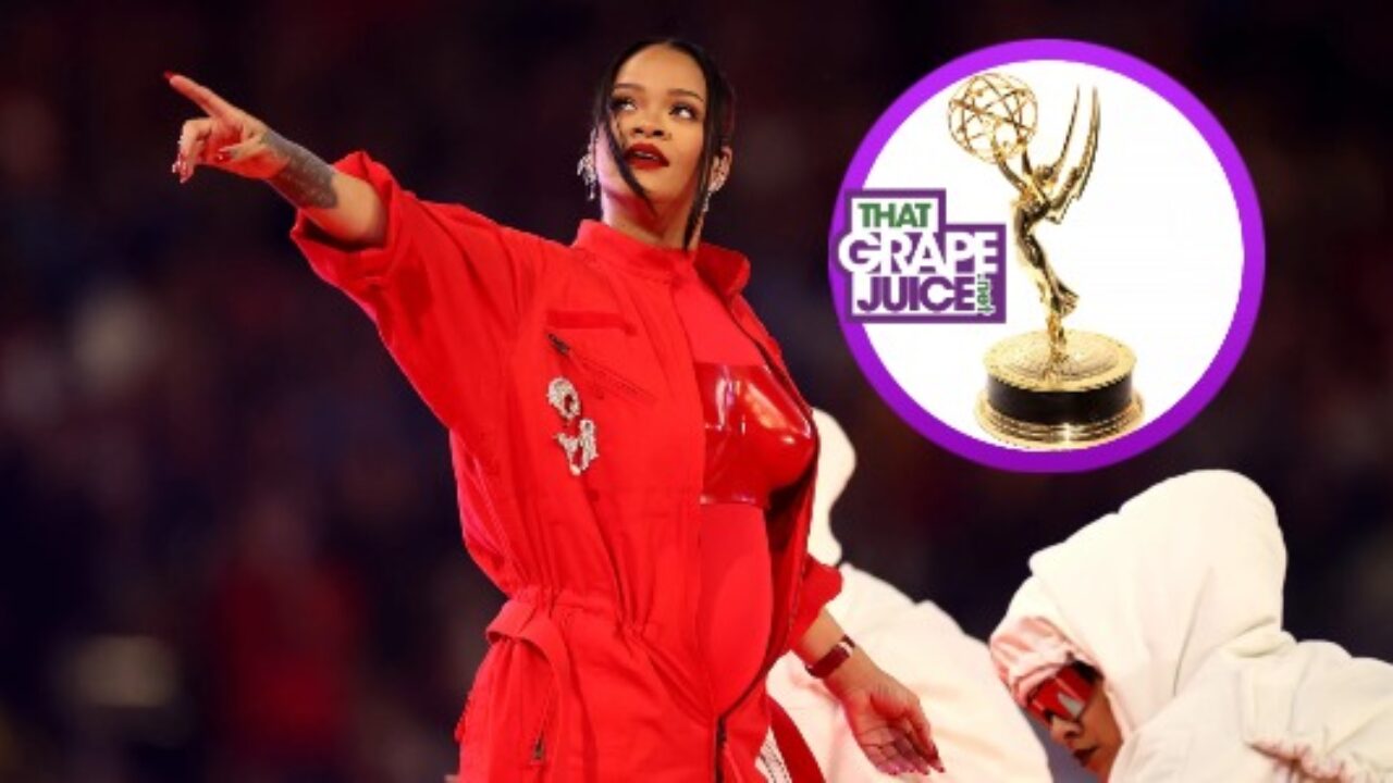 Pregnant Rihanna wows Super Bowl in all-red ensemble