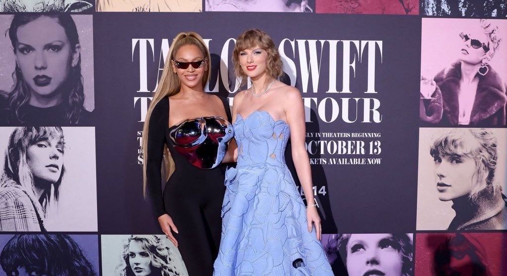 Beyonce & Taylor Swift Break the Internet with Surprise Appearance at ‘The Eras Tour’ Film Premiere