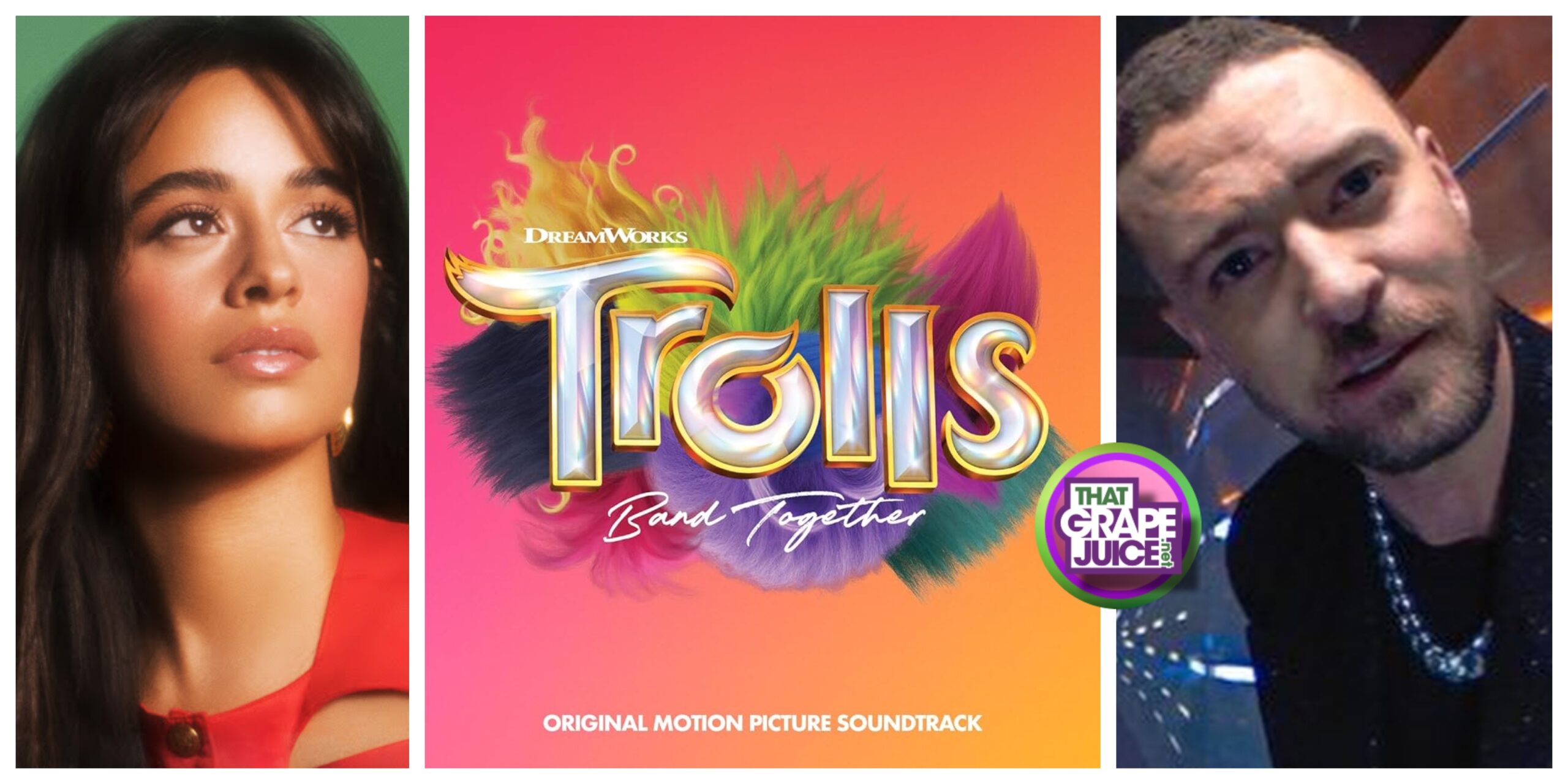 Stream: 'Trolls 3: Band Together' Soundtrack [featuring Justin Timberlake,  NSYNC, Kid Cudi, Camila Cabello, Troye Sivan, & More] - That Grape Juice