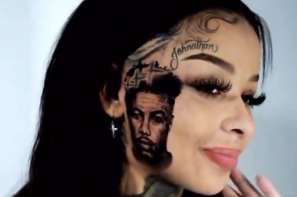 Chrisean Rock Gets Blueface Tattoo on Her FACE