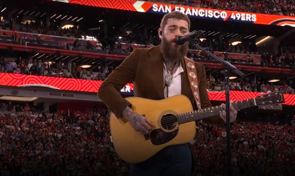 Watch: Post Malone Wows with ‘America the Beautiful’ at Super Bowl LVIII