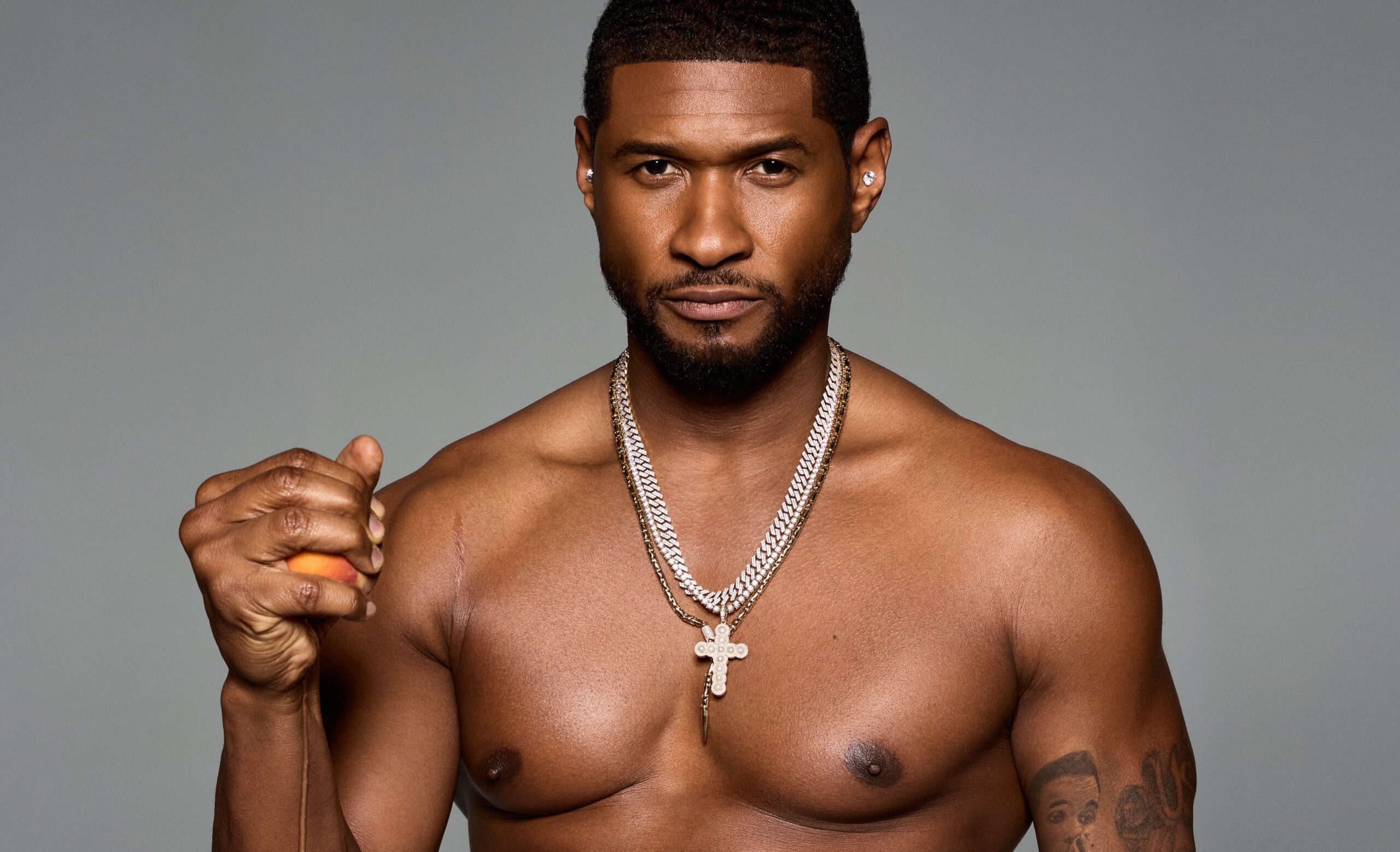 Usher Strips Down for SKIMS Underwear Campaign