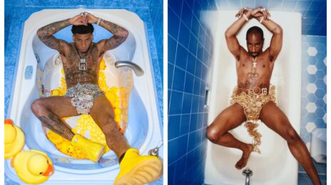 NLE Choppa Recreates Tupac's Iconic Bath Picture to Promote New Single 'Slut Me Out 2'