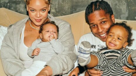 Rihanna & ASAP Rocky Share Adorable Family Portrait with Sons RZA and Riot Rose