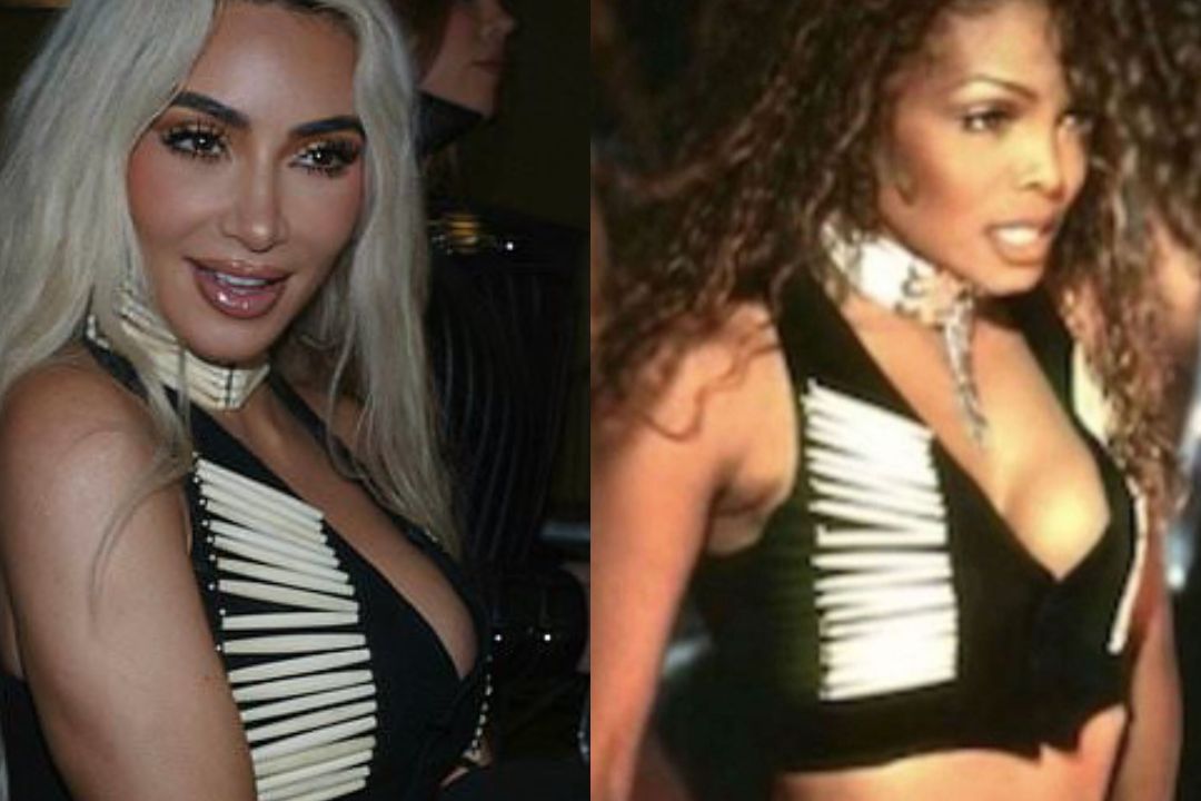 Kim Kardashian Wears Janet Jackson’s Iconic ‘If’ Music Video Outfit To Singer’s Concert