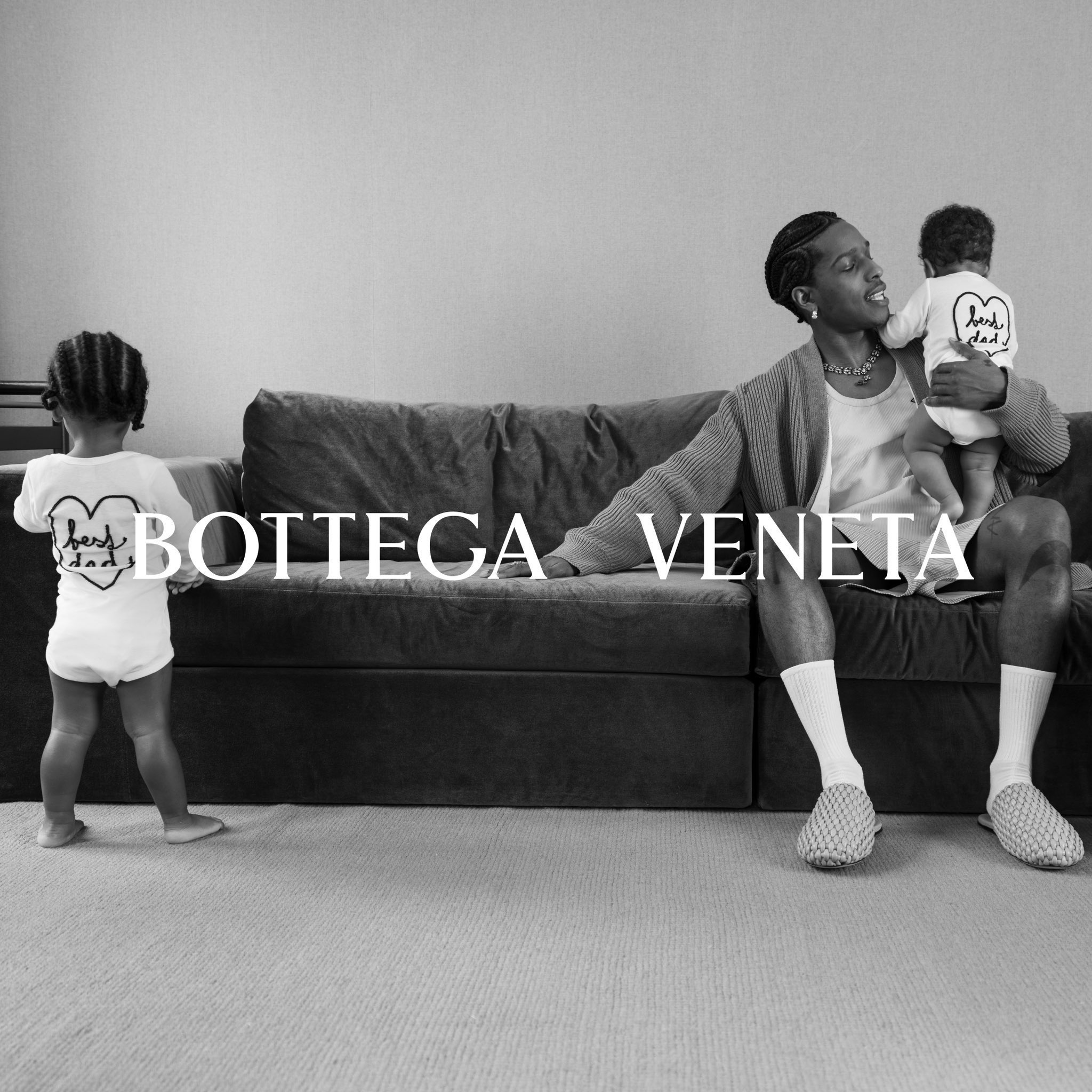 ASAP Rocky Celebrates Father’s Day with Sons RZA & Riot Rose in Bottega Veneta Campaign