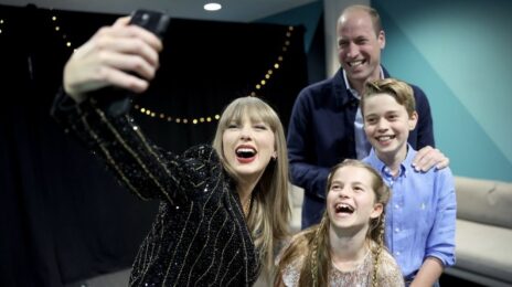 Taylor Swift Poses with Prince William & Children at London Launch of 'The Eras Tour'