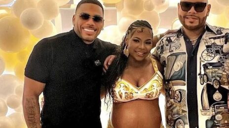 Pregnant Ashanti GLOWS with Nelly at Surprise Baby Shower