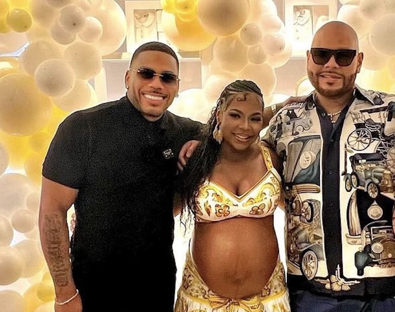 Pregnant Ashanti GLOWS with Nelly at Surprise Baby Shower